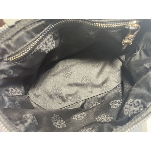 Chrome Hearts Rare Black Leather Handbag With Dual Zipper Closure & Silver Accen - Picture 14 of 14